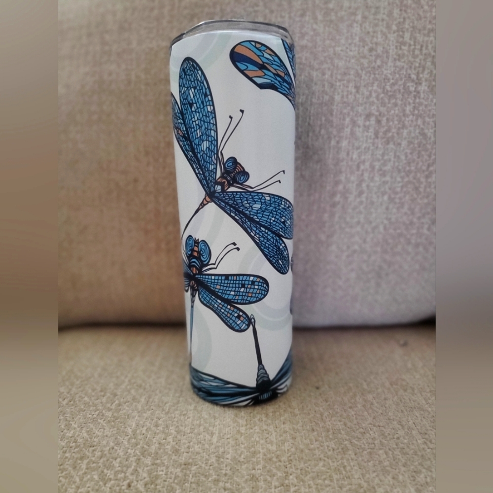 Brand New Beautiful Blue Insulated Cup, never used